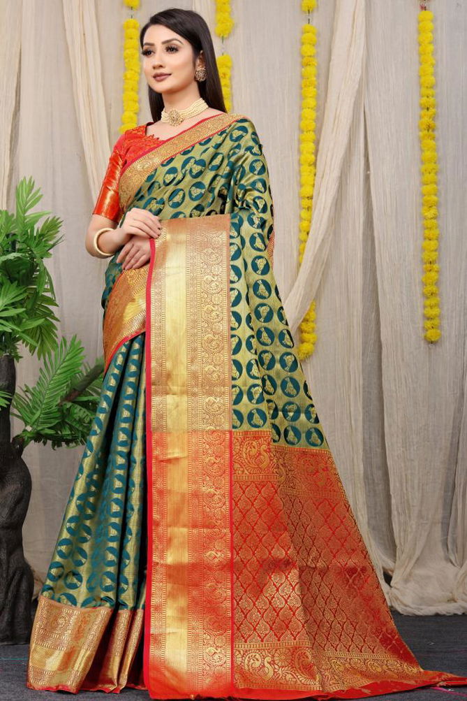 MS Kanan Chidiya By Manzar Kanchipuram Handloom Weaving Silk Sarees Wholesale Price In Surat